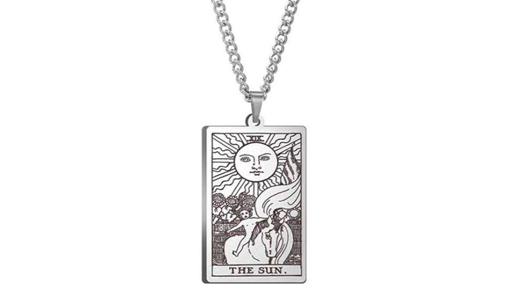 vintage tarot card necklace
