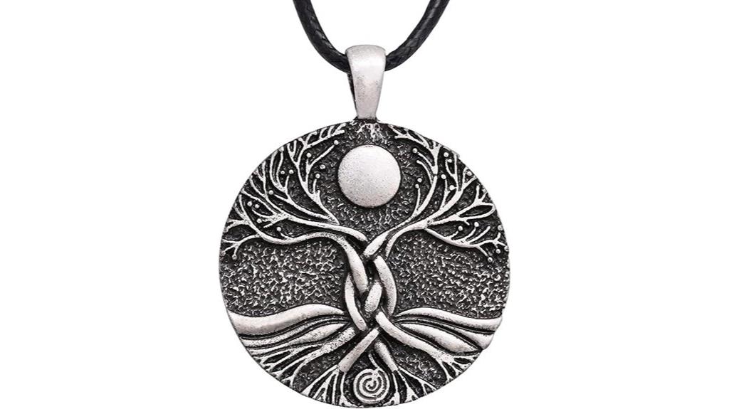 vintage tree pendant necklace