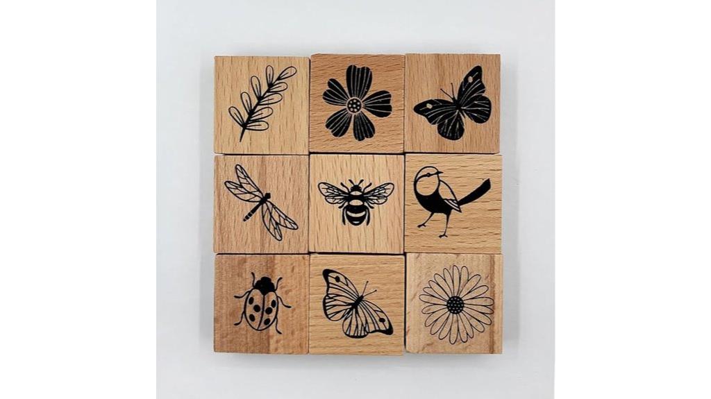 vintage wood stamp set