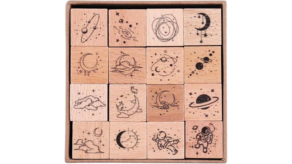 vintage wooden craft stamps