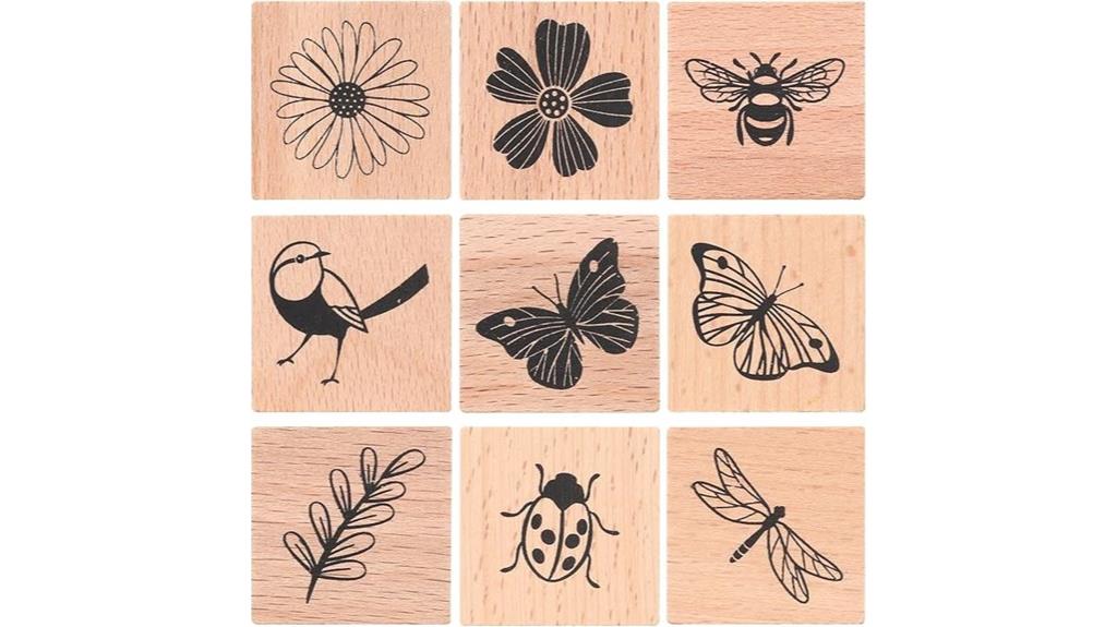 vintage wooden stamp set