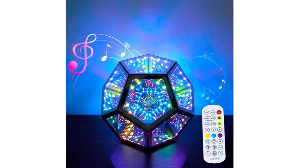 voice controlled dodecahedron lamp