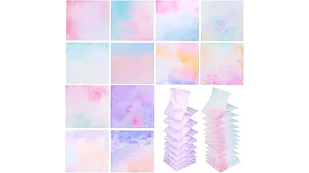 watercolor memo note pack