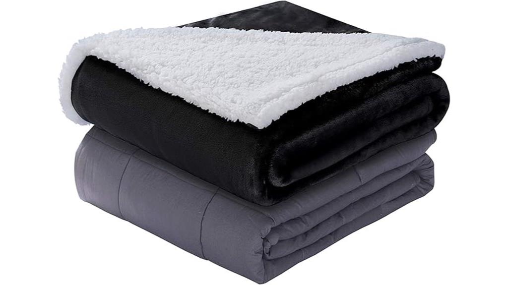 weighted sherpa reversible blanket