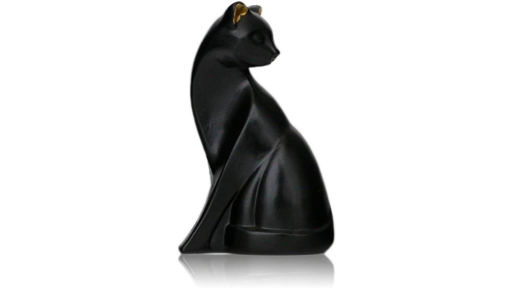 whimsical black cat figurine