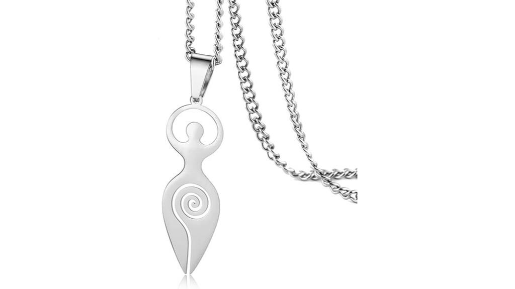 wicca spiral goddess pendant