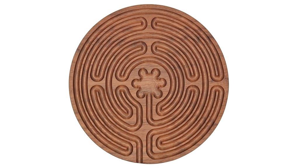 wooden labyrinth for meditation