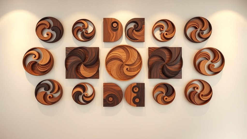 yin yang wood wall art