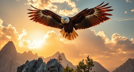 eagle symbolizes freedom and power