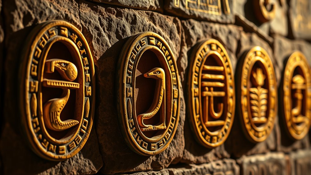 royal names in cartouches