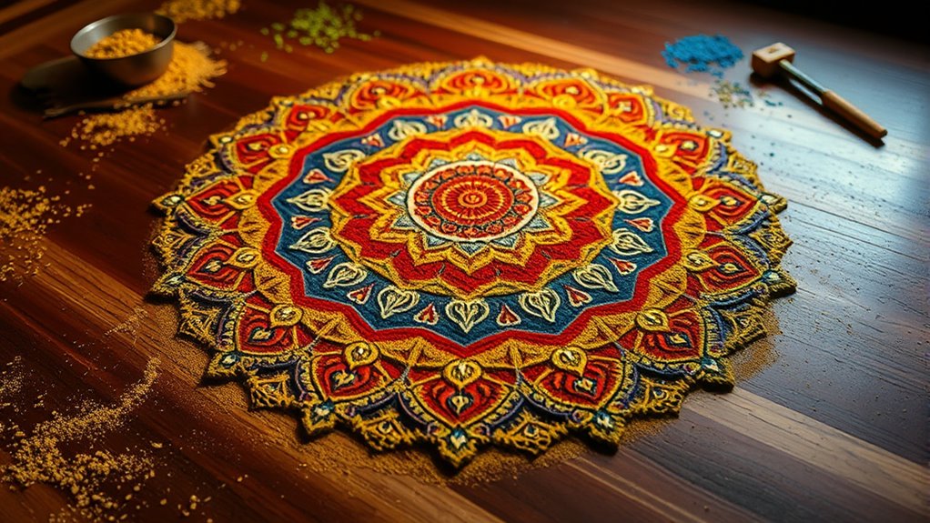 sacred temporary sand art