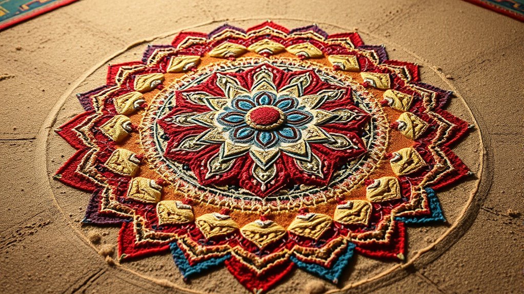 sand mandalas symbolize impermanence
