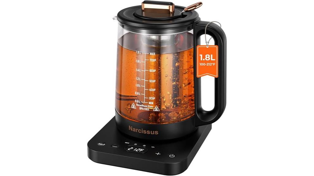black 1 8l temperature controlled kettle