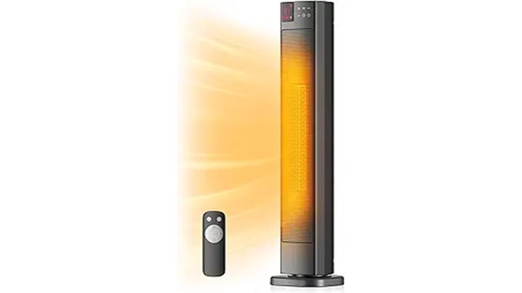 ceramic tower heater with remote