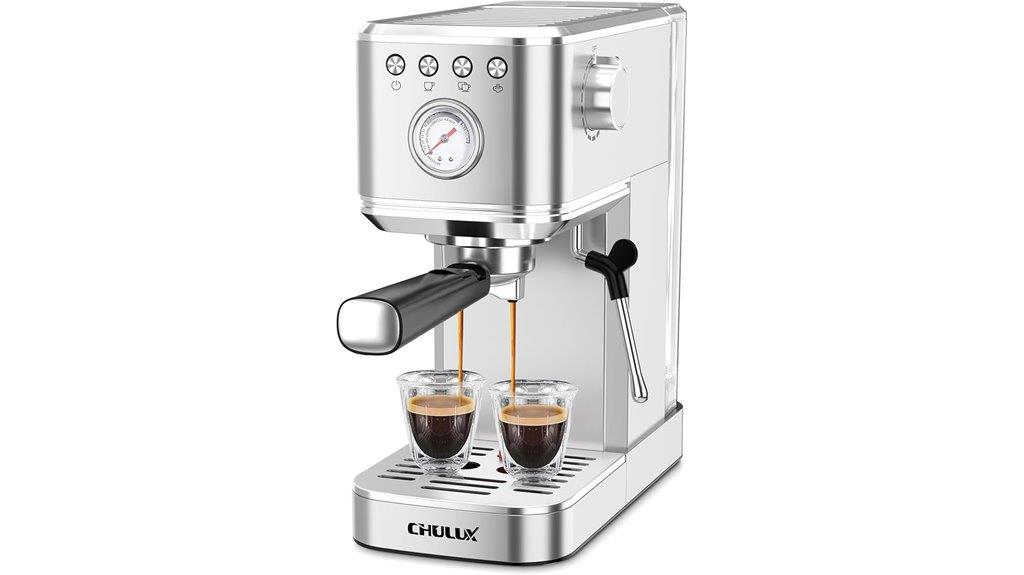 compact espresso maker with frother