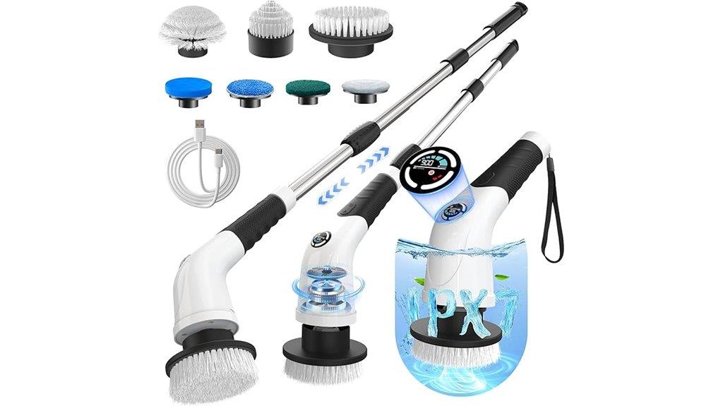 cordless scrubbing brush set