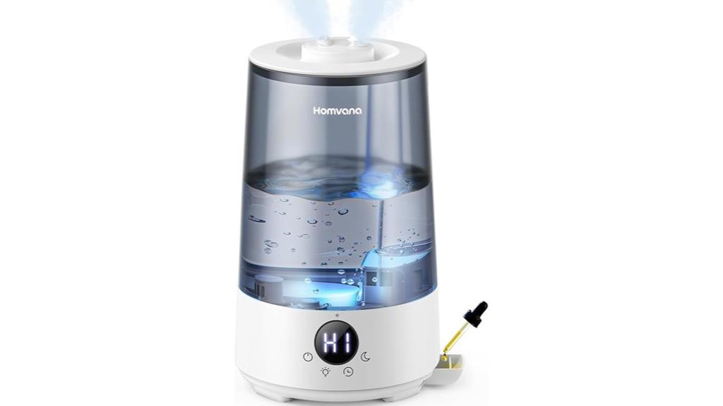 humvana ultrasonic humidifier light