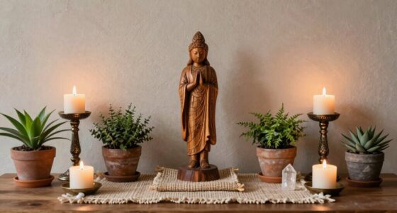 arrange sacred objects thoughtfully