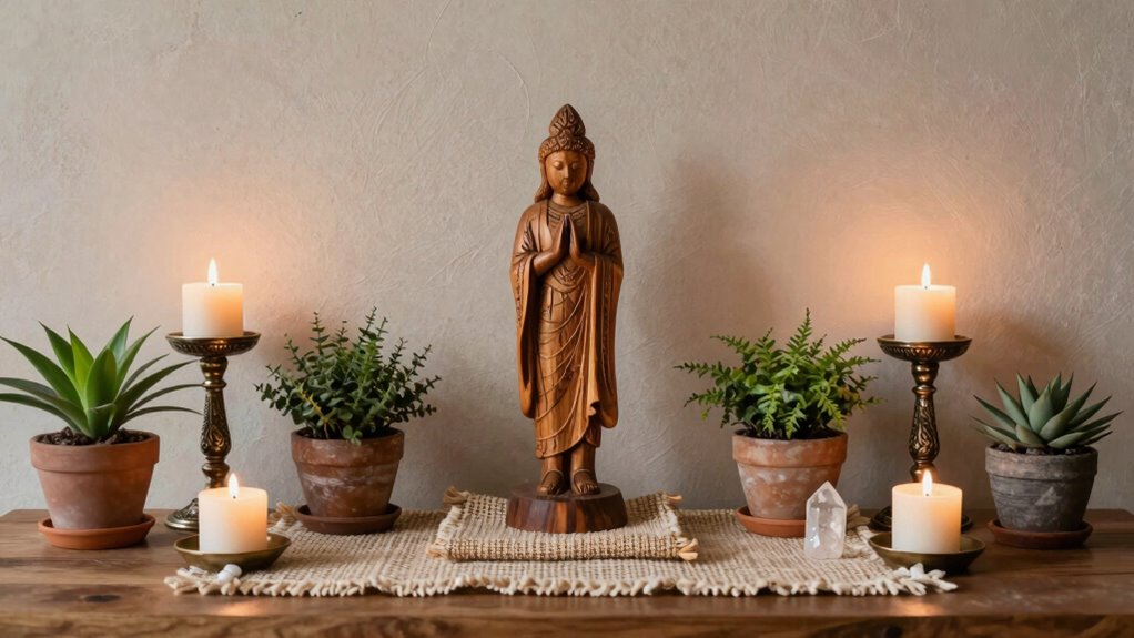 arrange sacred objects thoughtfully