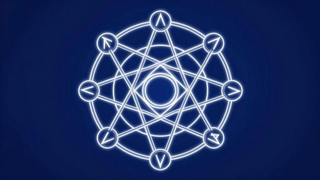 lines symbolize interconnected energies