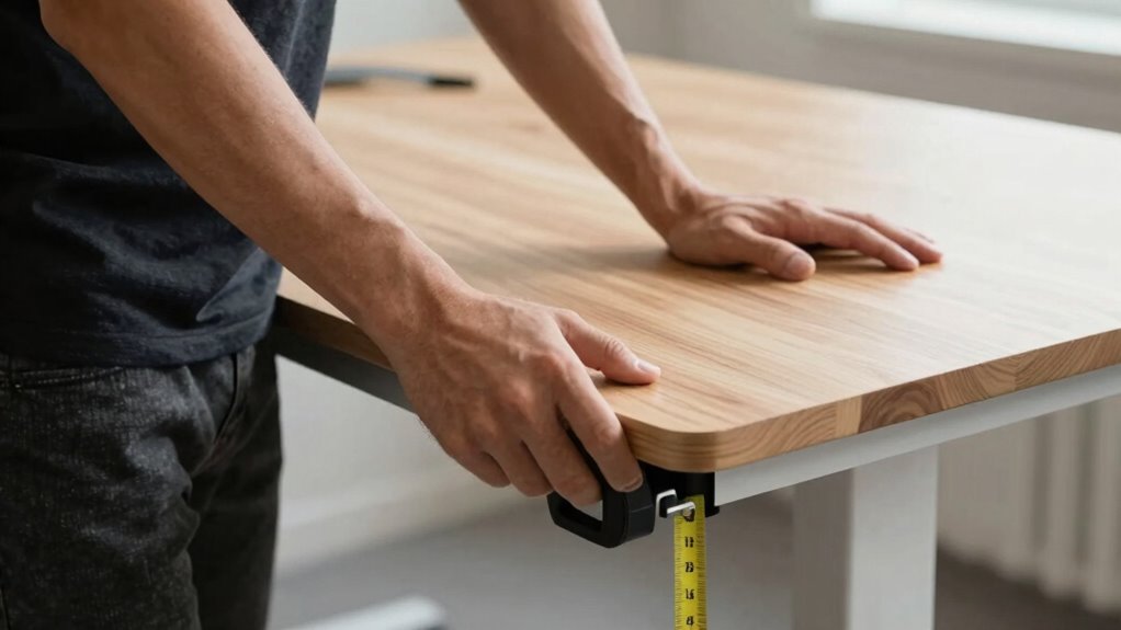 measure desk height accurately