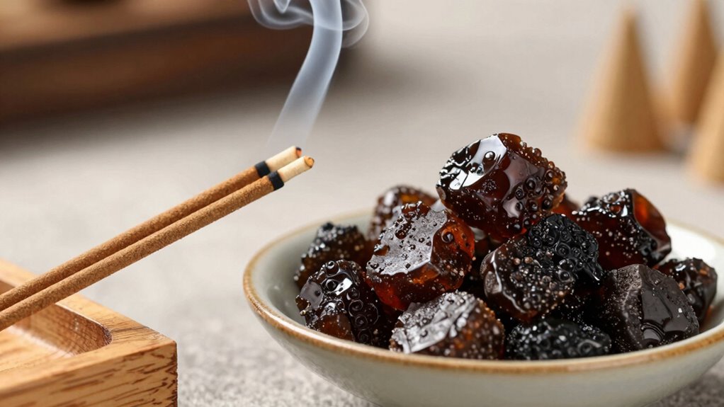 resin sticks cones burning