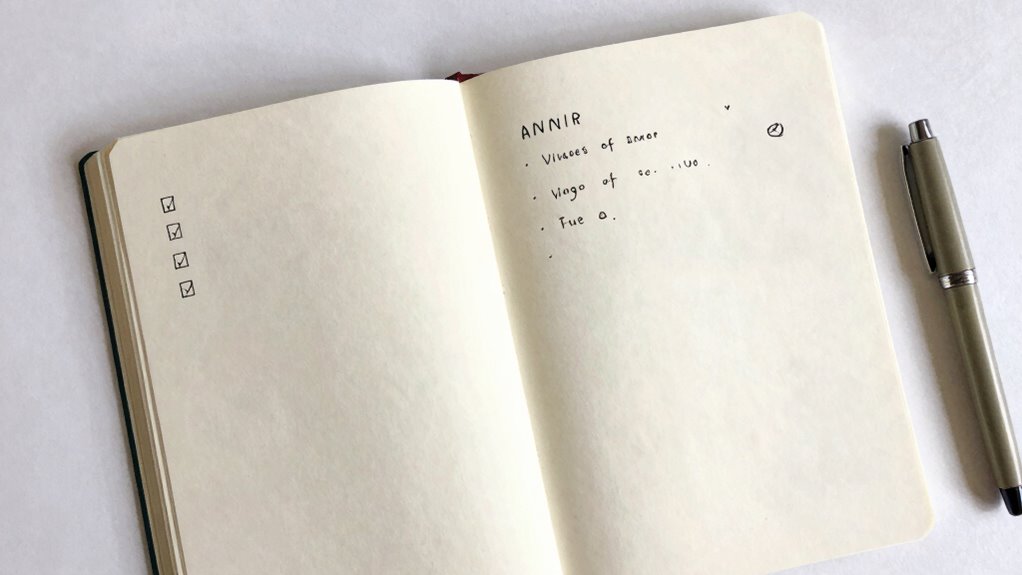 simple daily journaling structure