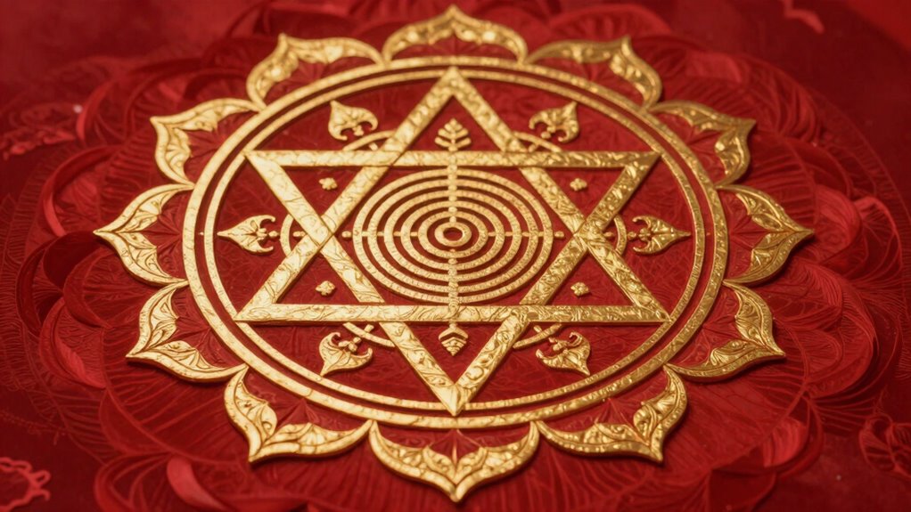using sri yantra symbolically