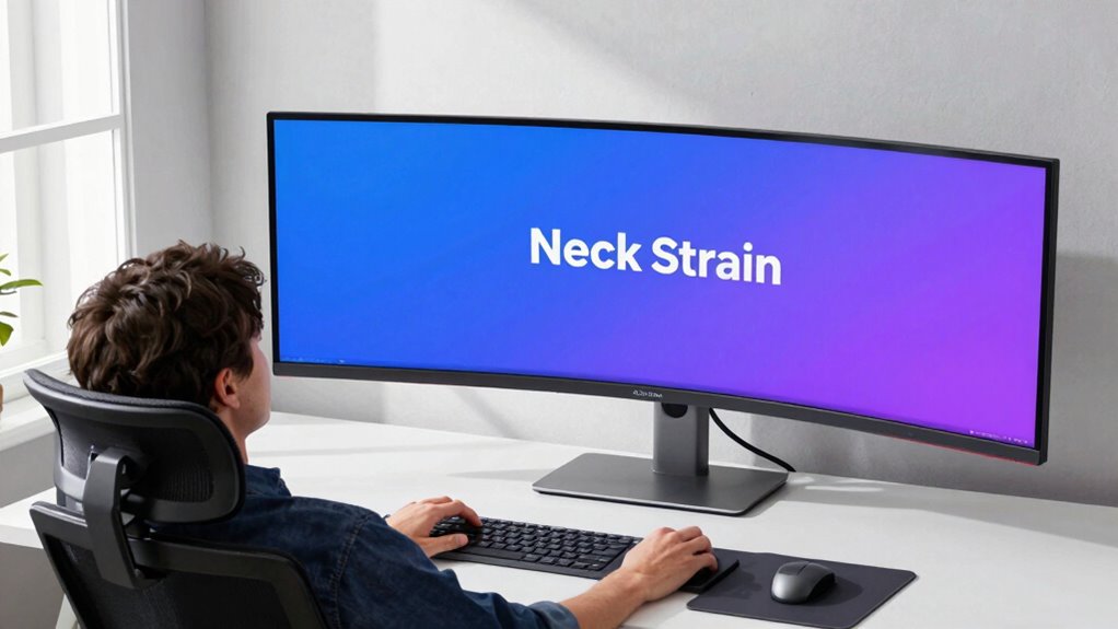 wide screens reduce neck strain