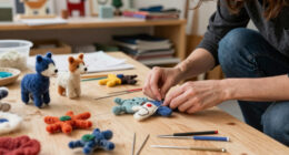 Animals and Ornament Emerge from Felted Wool in Holly Guertin’s Textiles