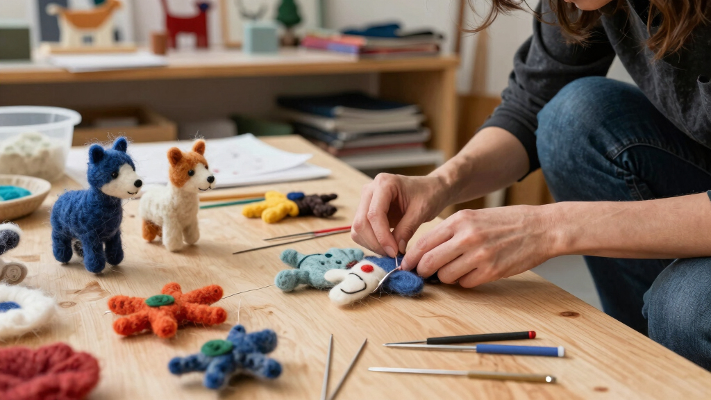 Animals and Ornament Emerge from Felted Wool in Holly Guertin’s Textiles