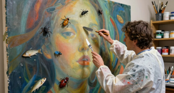 Veks Van Hillik Suspends Fish, Insects, And Other Objects In Surreal Murals