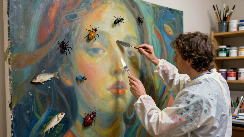 Veks Van Hillik Suspends Fish, Insects, And Other Objects In Surreal Murals