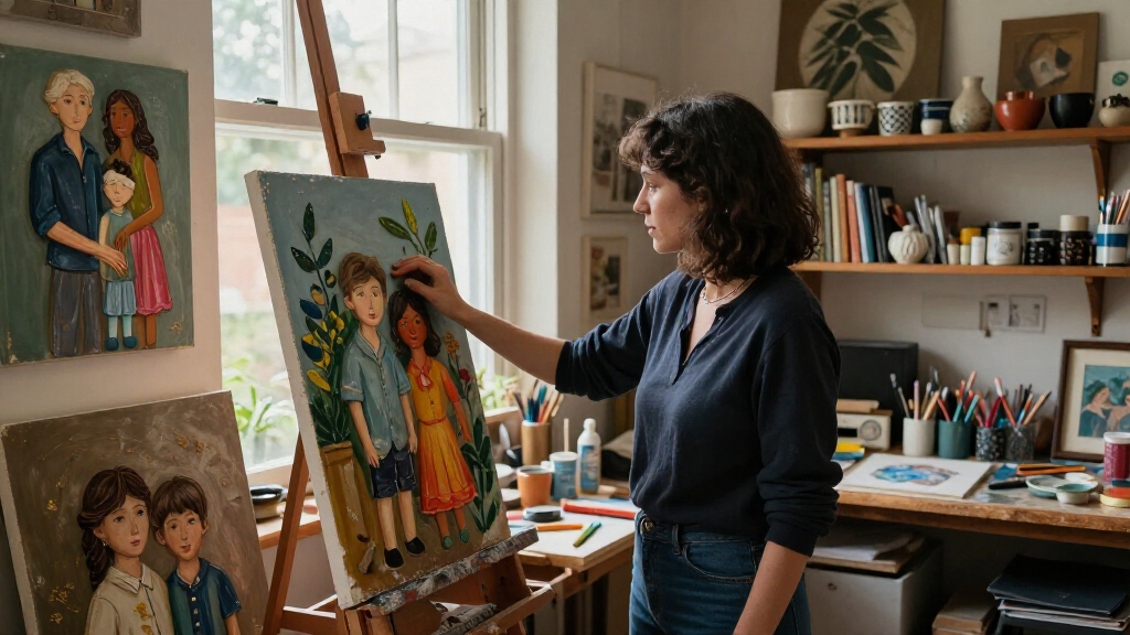 Estefania Ajcip’s Sculptural Paintings Unite The Memories Of A Separated Family