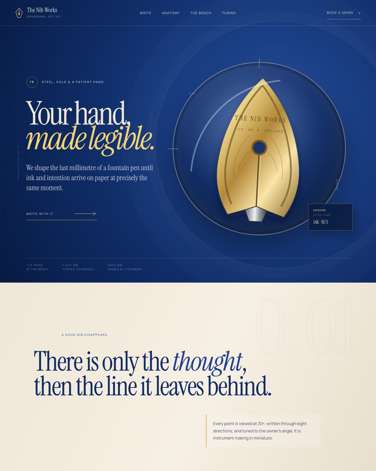 Live view of The Nib Works — Hand-ground fountain pen nibs since 1911