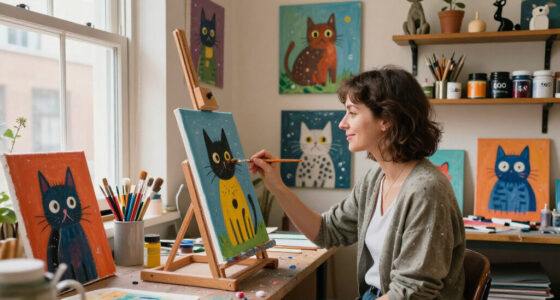 Mischievous Cats Rule In Minyoung Kim’s Affectionately Quirky Paintings