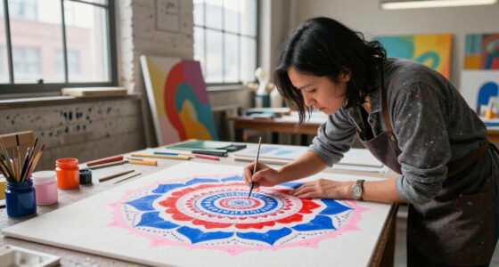 At A ‘Molecular Level,’ Mu Pan Composes Meticulous Mandalas In Acrylic