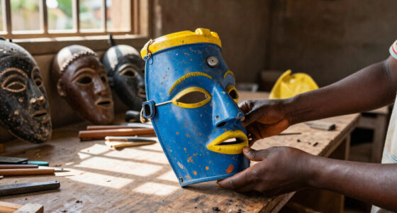 Found Object Masks By Romuald Hazoumè Counter Sorrow With Sympathy