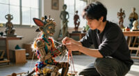 Woo Jin Joo Conjures Mythic Tales From Uncanny Sculptures Of Fiber And Found Objects